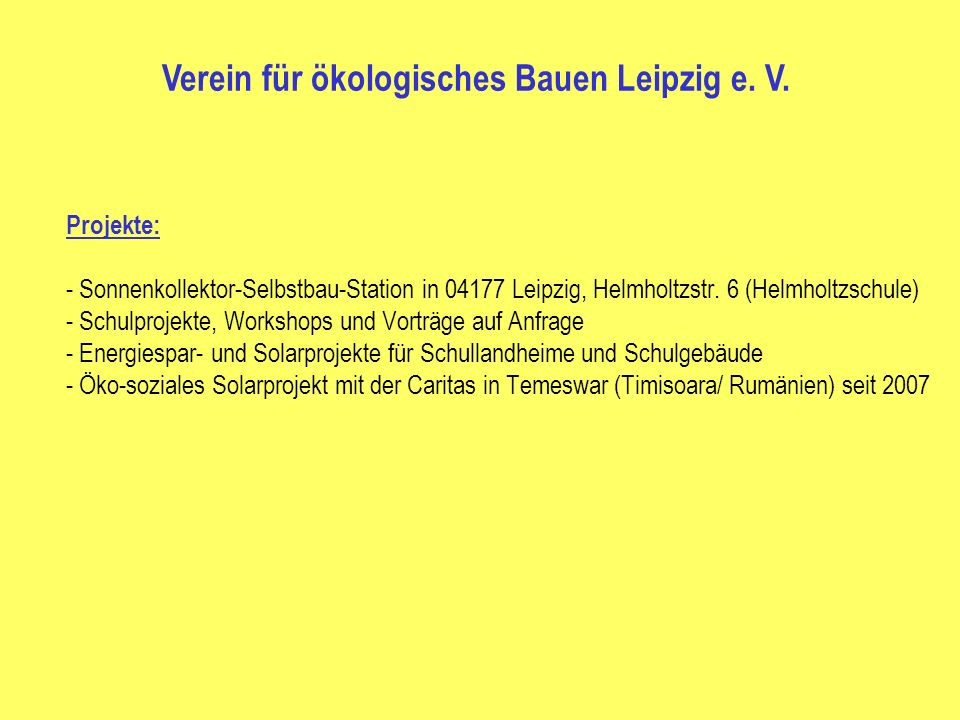 Verein für ökologisches Bauen Leipzig e. V.
