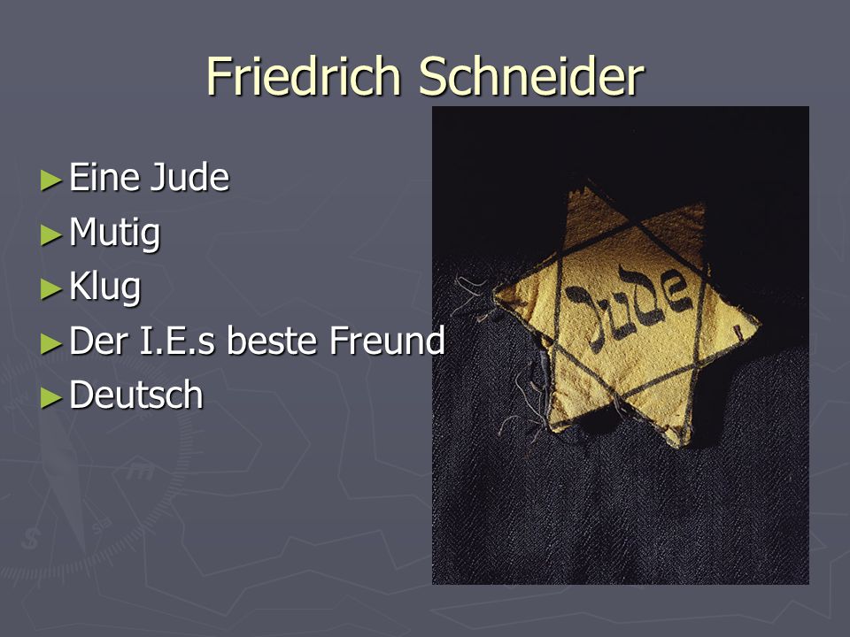 Friedrich Schneider Eine Jude Mutig Klug Der I.E.s beste Freund