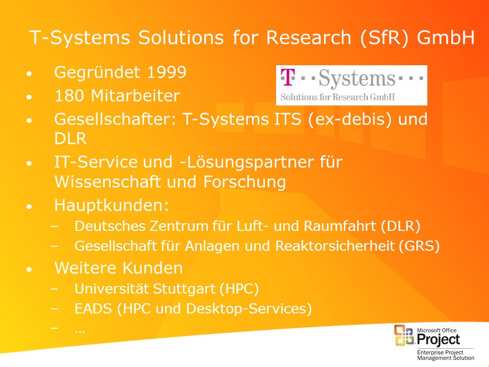 T-Systems Solutions for Research (SfR) GmbH