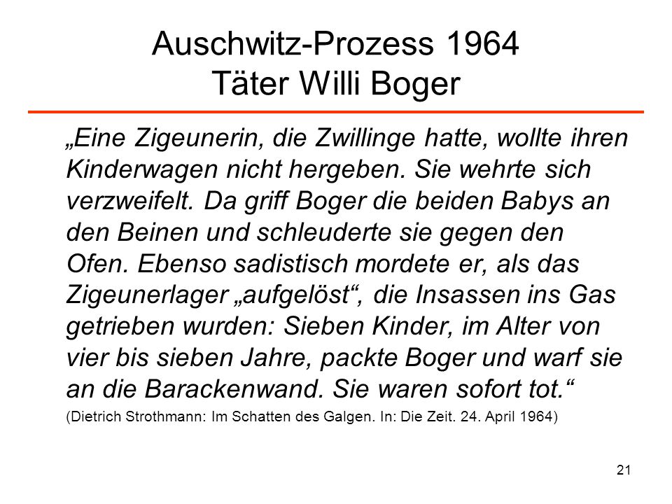 Auschwitz-Prozess 1964 Täter Willi Boger