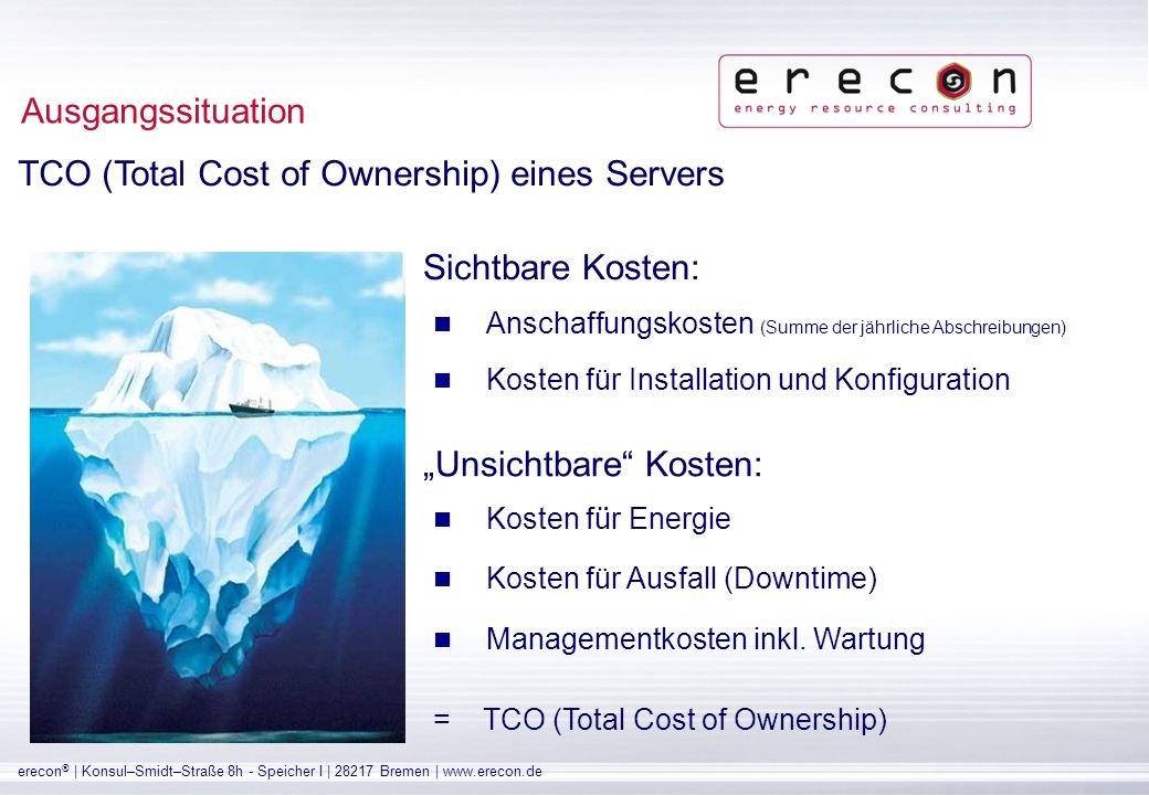 TCO (Total Cost of Ownership) eines Servers