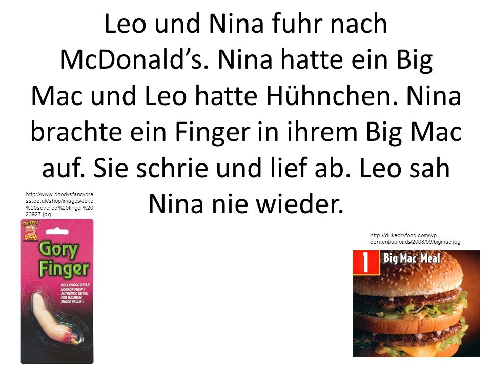 Leo und Nina fuhr nach McDonald’s