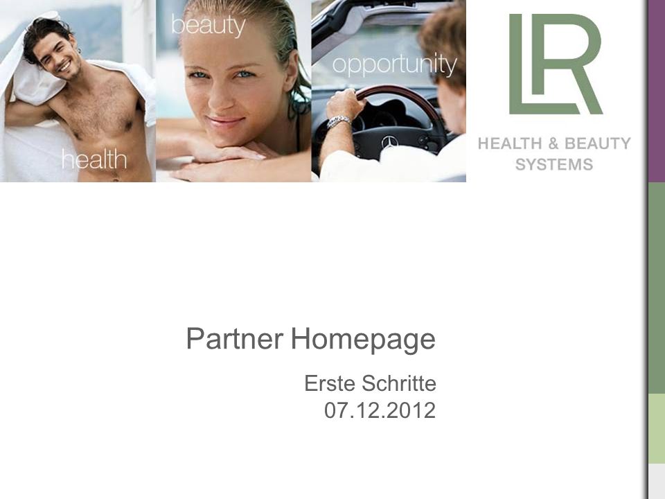 Partner Homepage Erste Schritte