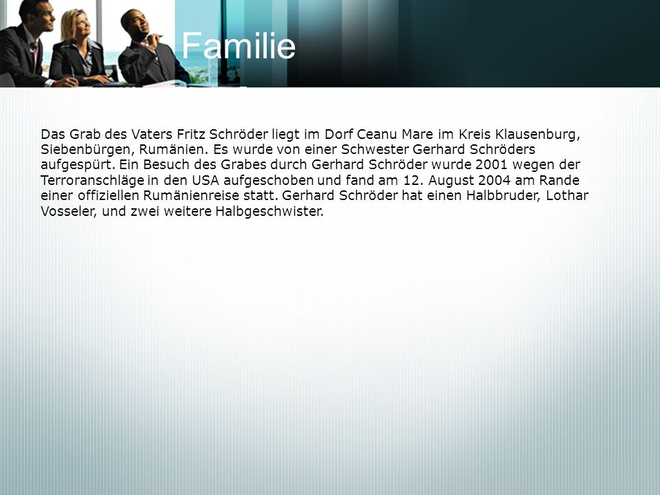 Familie Das Grab des Vaters Fritz Schröder liegt im Dorf Ceanu Mare im Kreis Klausenburg,