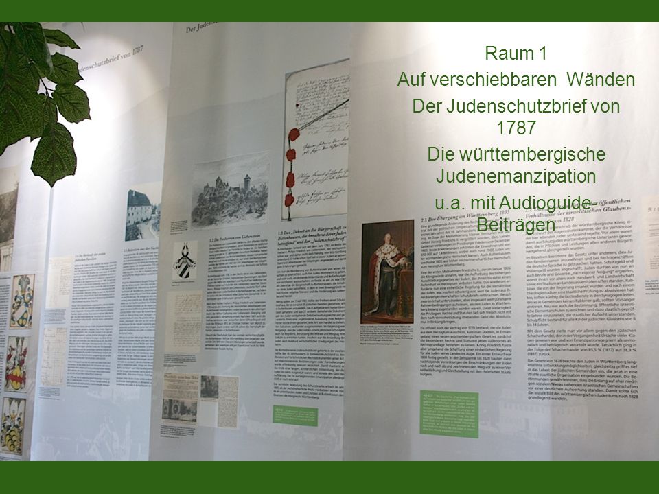 Auf verschiebbaren Wänden Der Judenschutzbrief von 1787