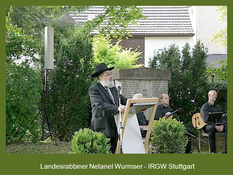 Landesrabbiner Netanel Wurmser - IRGW Stuttgart