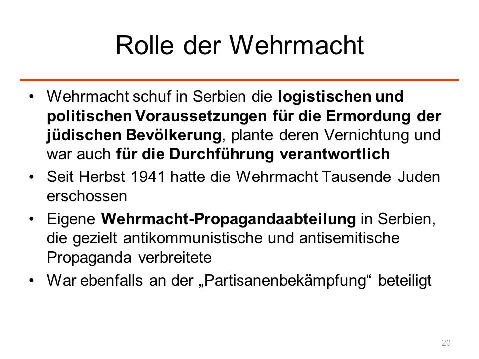 Rolle der Wehrmacht
