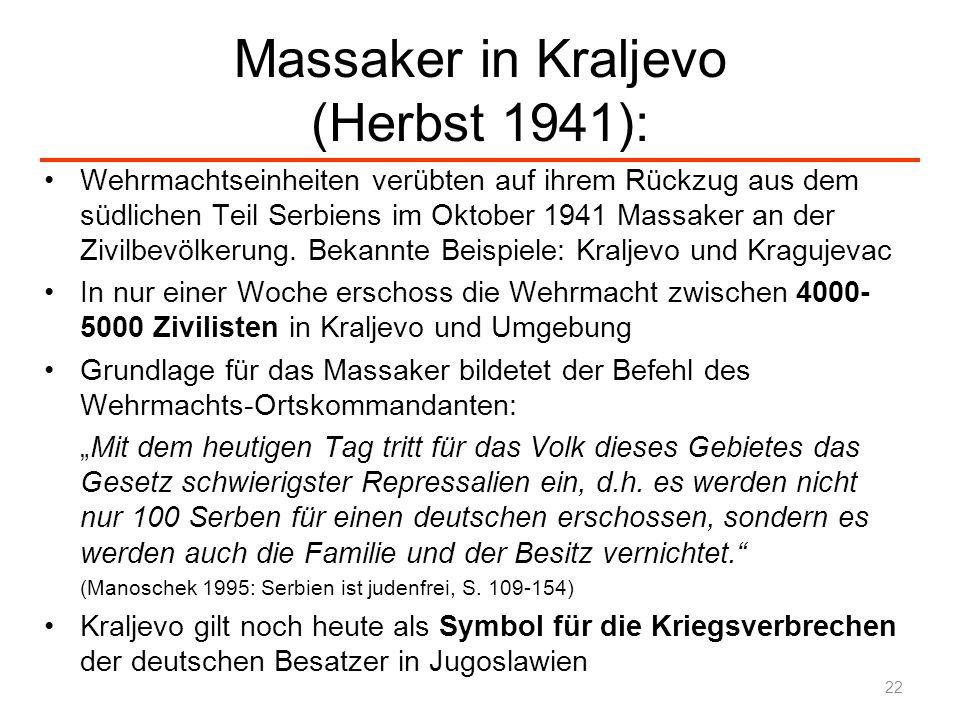Massaker in Kraljevo (Herbst 1941):