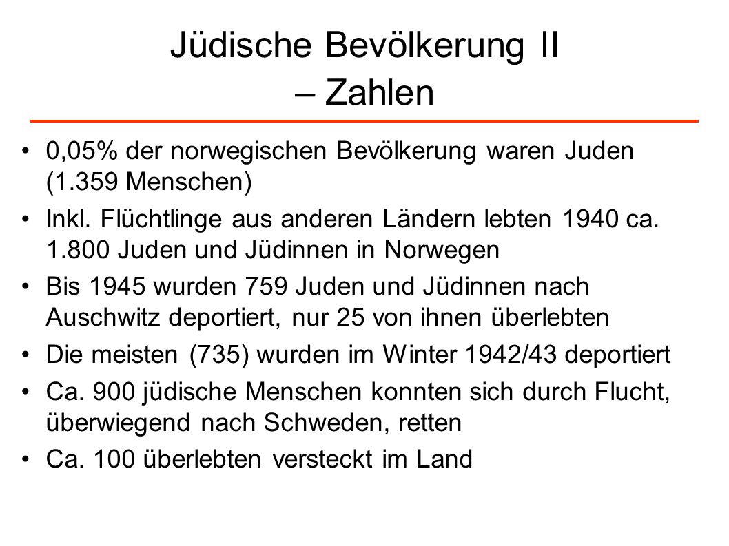 Jüdische Bevölkerung II – Zahlen