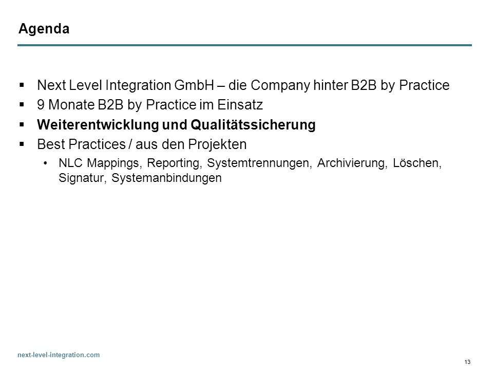 Next Level Integration GmbH – die Company hinter B2B by Practice