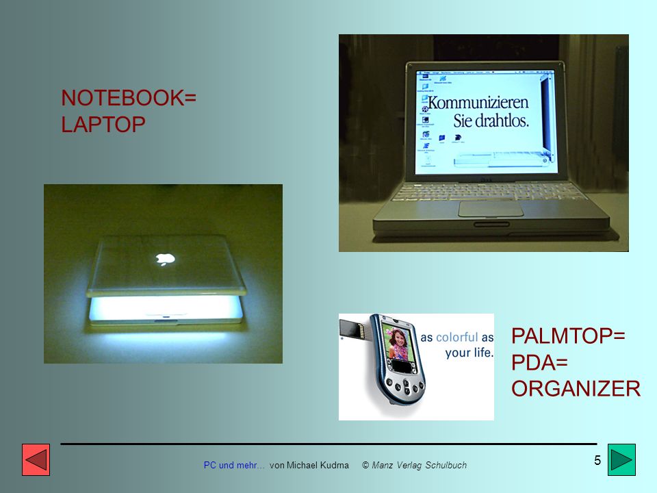 NOTEBOOK= LAPTOP PALMTOP= PDA= ORGANIZER