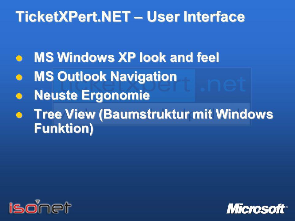 TicketXPert.NET – User Interface