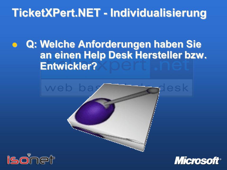 TicketXPert.NET - Individualisierung