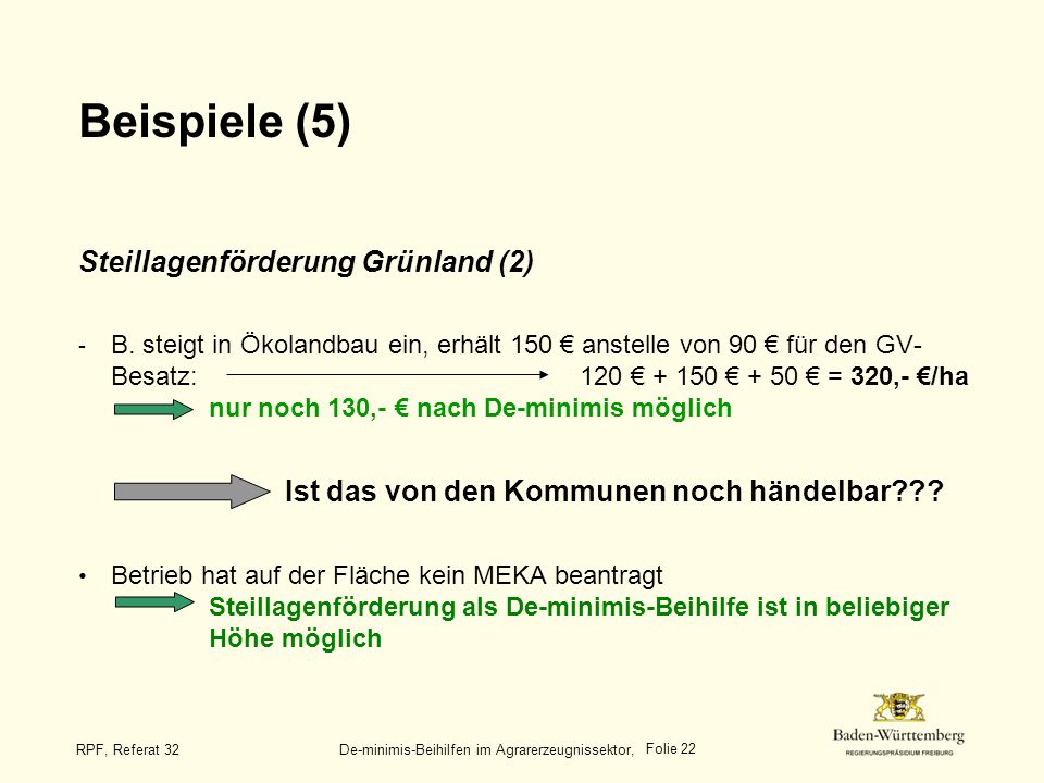 Beispiele (5) Steillagenförderung Grünland (2)