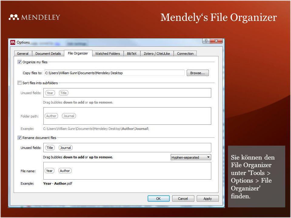 Mendely‘s File Organizer