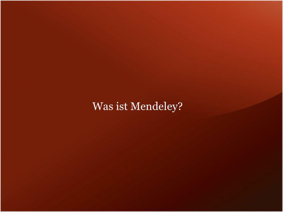 Was ist Mendeley