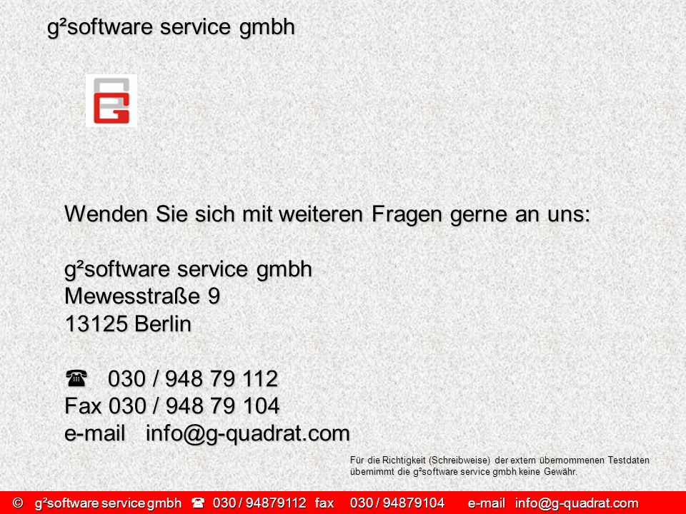 g²software service gmbh