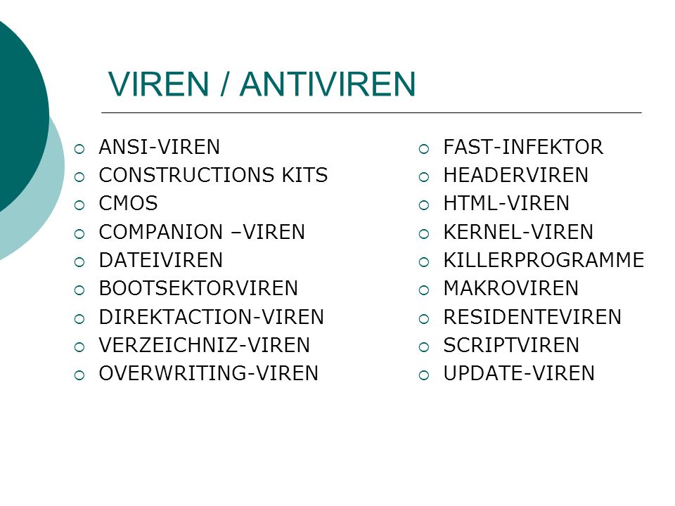 VIREN / ANTIVIREN ANSI-VIREN CONSTRUCTIONS KITS CMOS COMPANION –VIREN