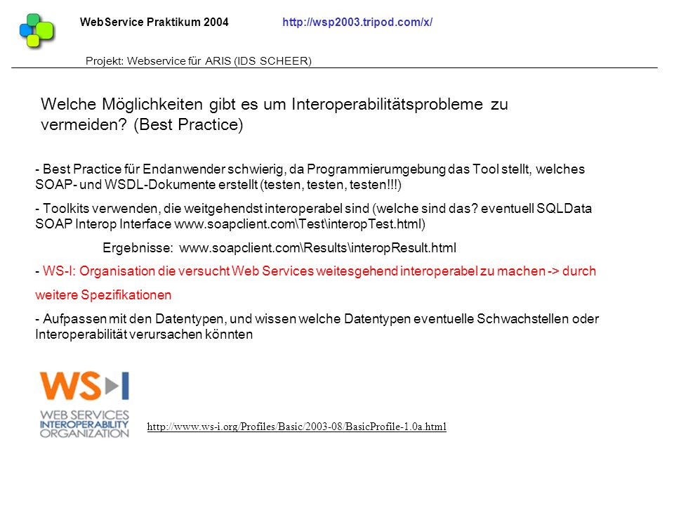 Welche Möglichkeiten gibt es um Interoperabilitätsprobleme zu vermeiden (Best Practice)
