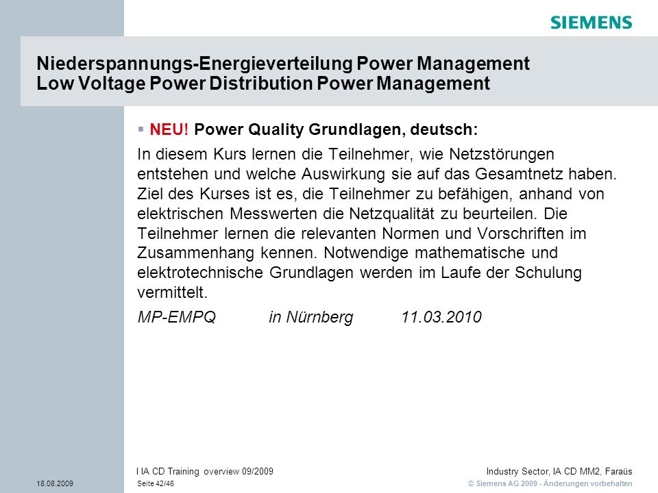 Niederspannungs-Energieverteilung Power Management Low Voltage Power Distribution Power Management