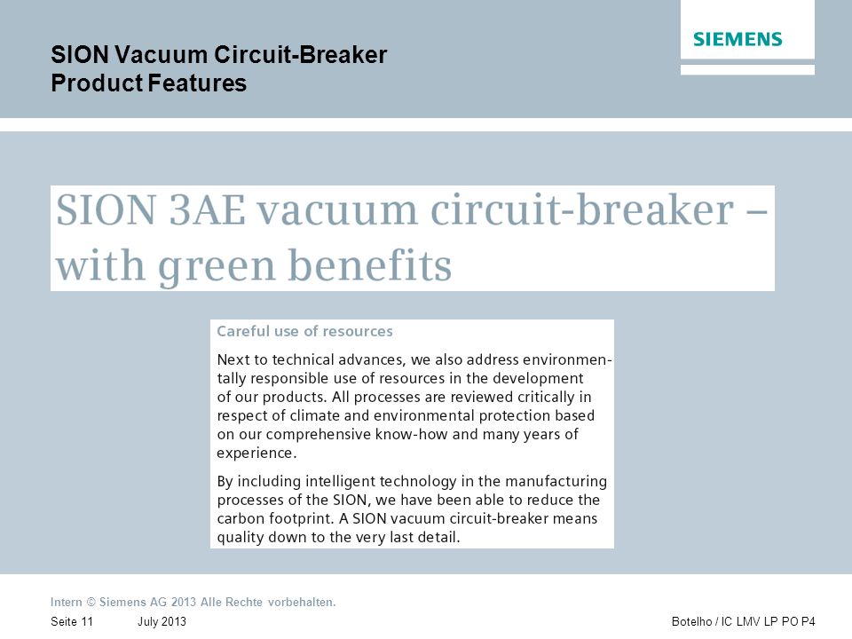 SION Vacuum Circuit-Breaker Product Features