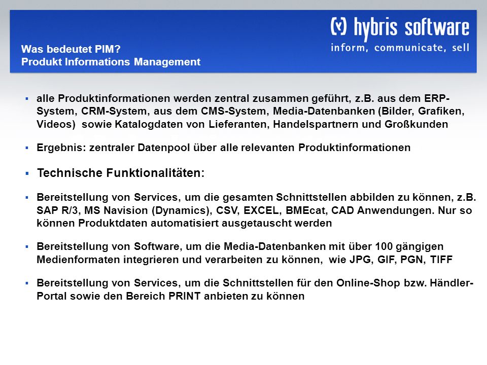 Was bedeutet PIM Produkt Informations Management