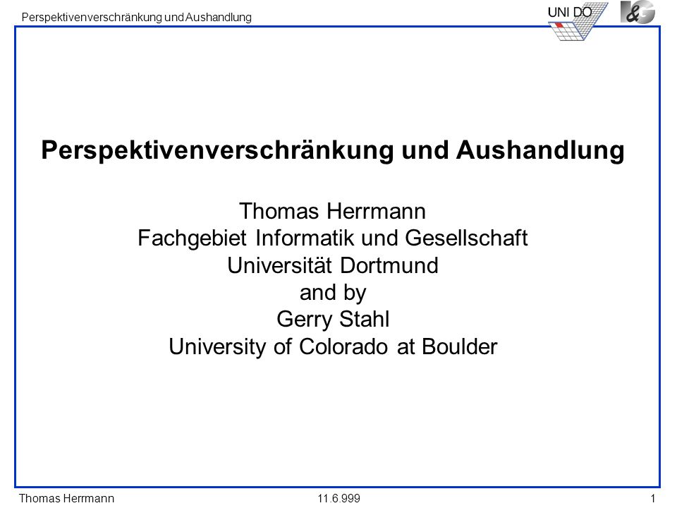 Perspektivenverschränkung und Aushandlung
