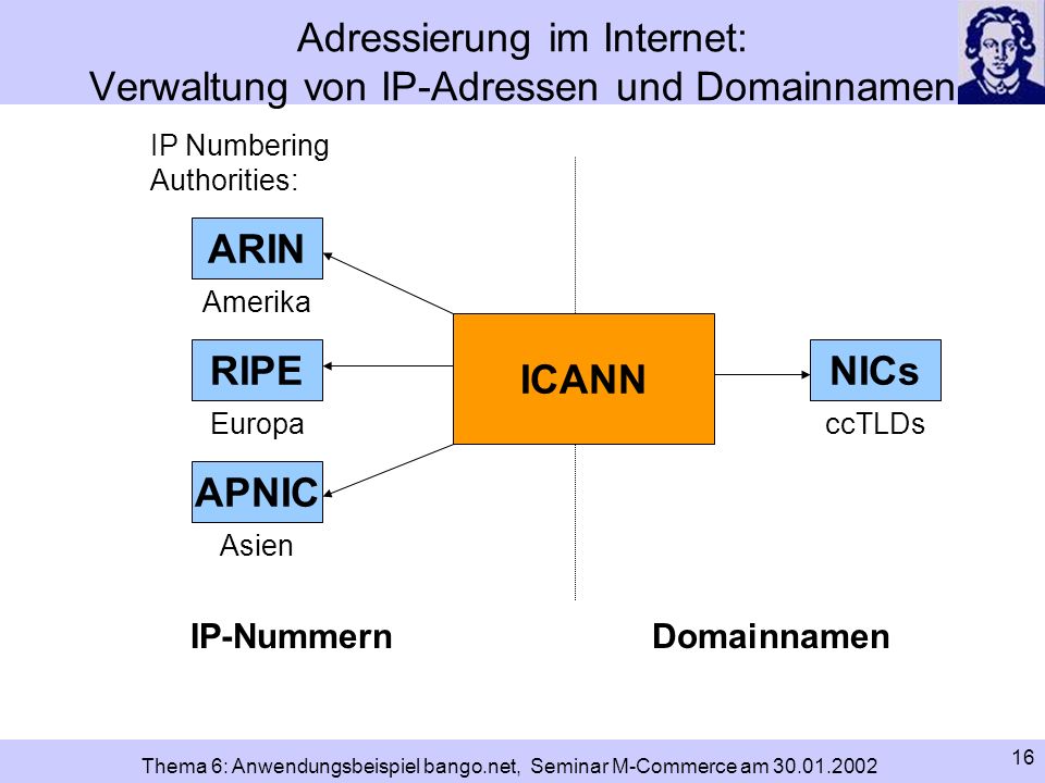Adressierung im Internet: Verwaltung von IP-Adressen und Domainnamen