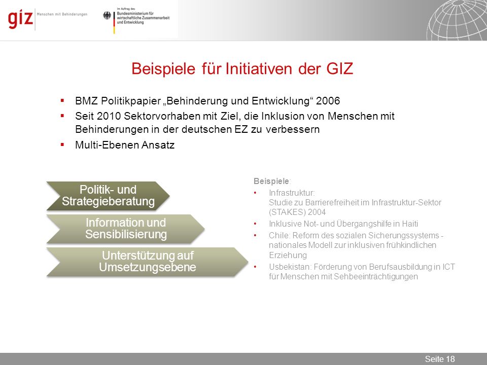 Beispiele für Initiativen der GIZ