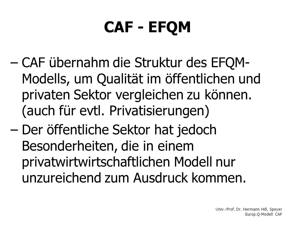 CAF - EFQM