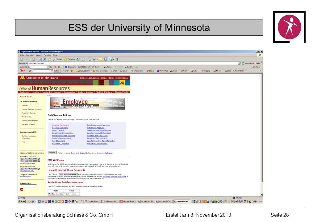 ESS der University of Minnesota