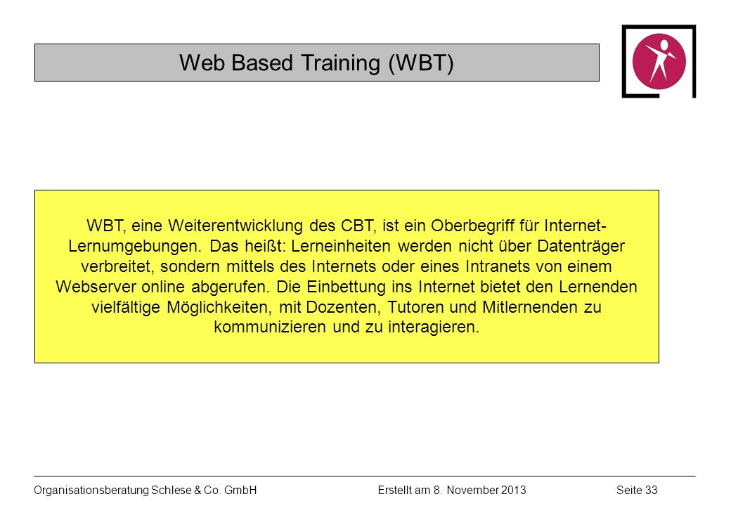 Web Based Training (WBT)