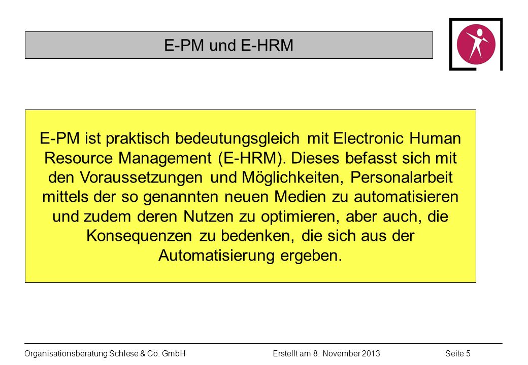 E-PM und E-HRM