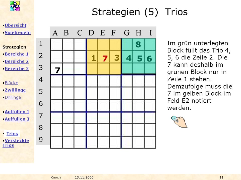 Strategien (5) Trios A B C D E F G H I