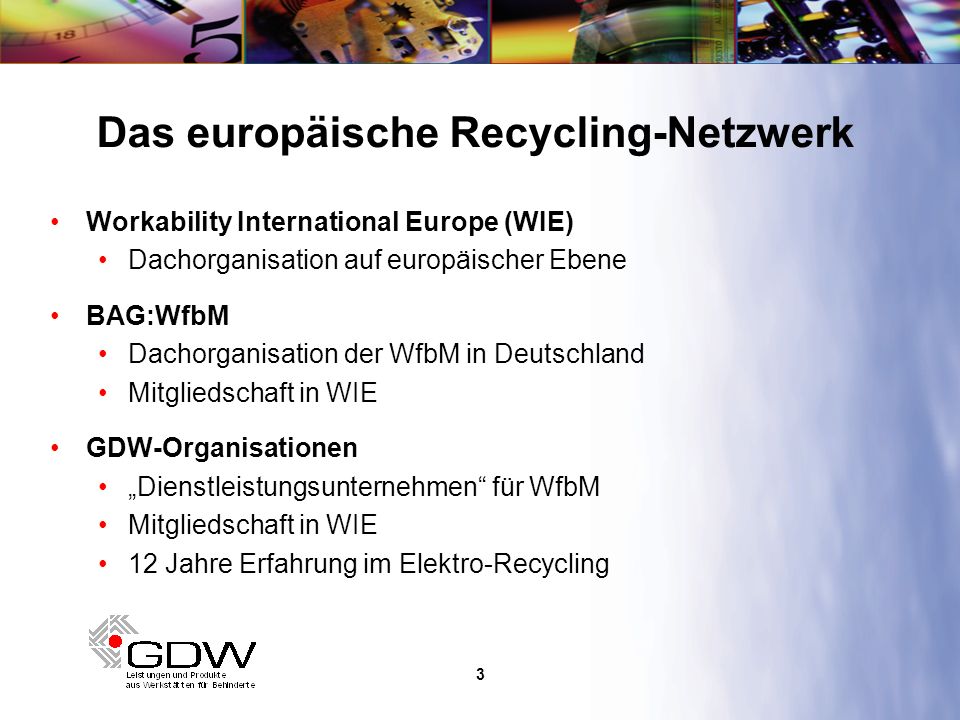 Das europäische Recycling-Netzwerk