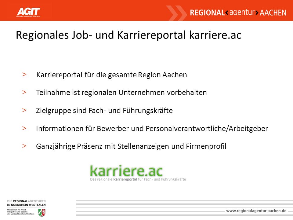 Regionales Job- und Karriereportal karriere.ac