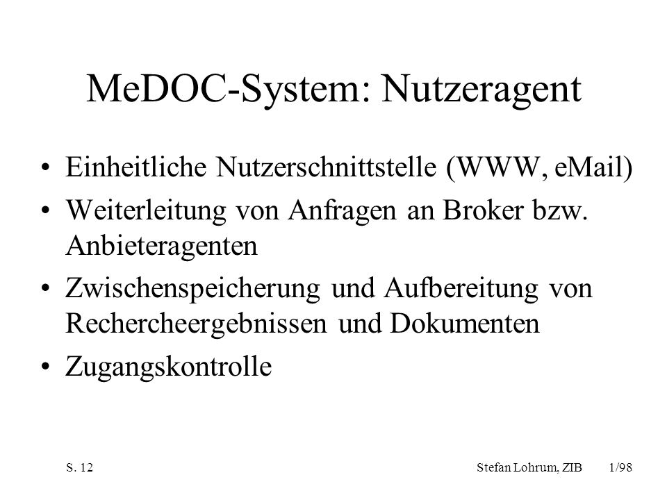 MeDOC-System: Nutzeragent