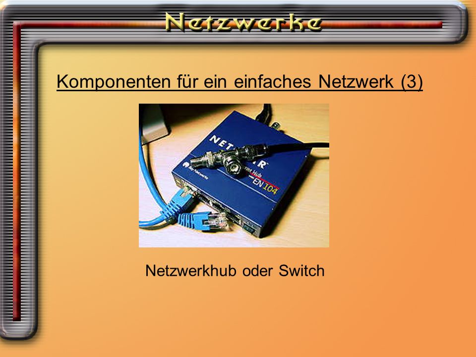 Komponenten für ein einfaches Netzwerk (3)