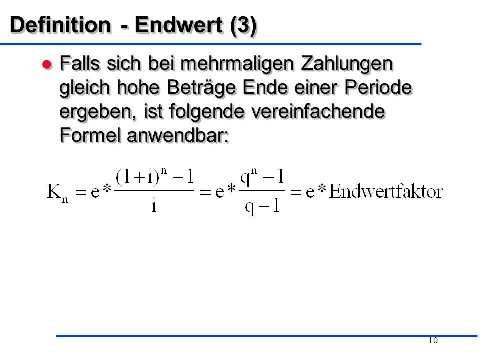 Definition - Endwert (3)
