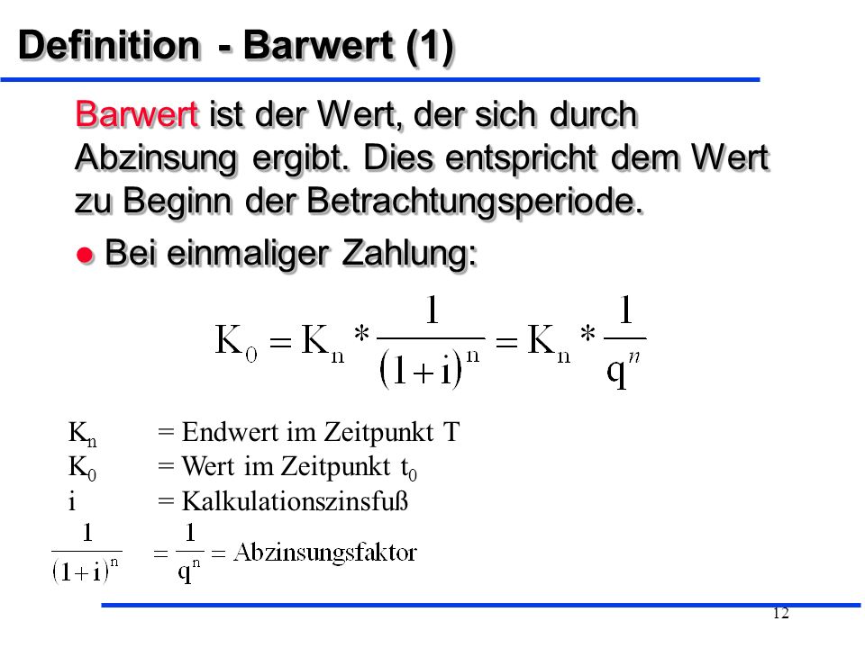 Definition - Barwert (1)
