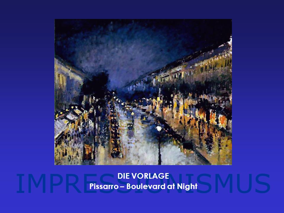 Pissarro – Boulevard at Night