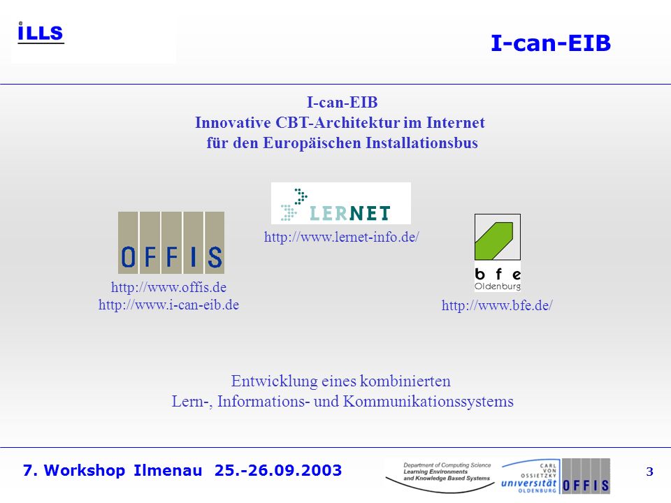 I-can-EIB I-can-EIB Innovative CBT-Architektur im Internet