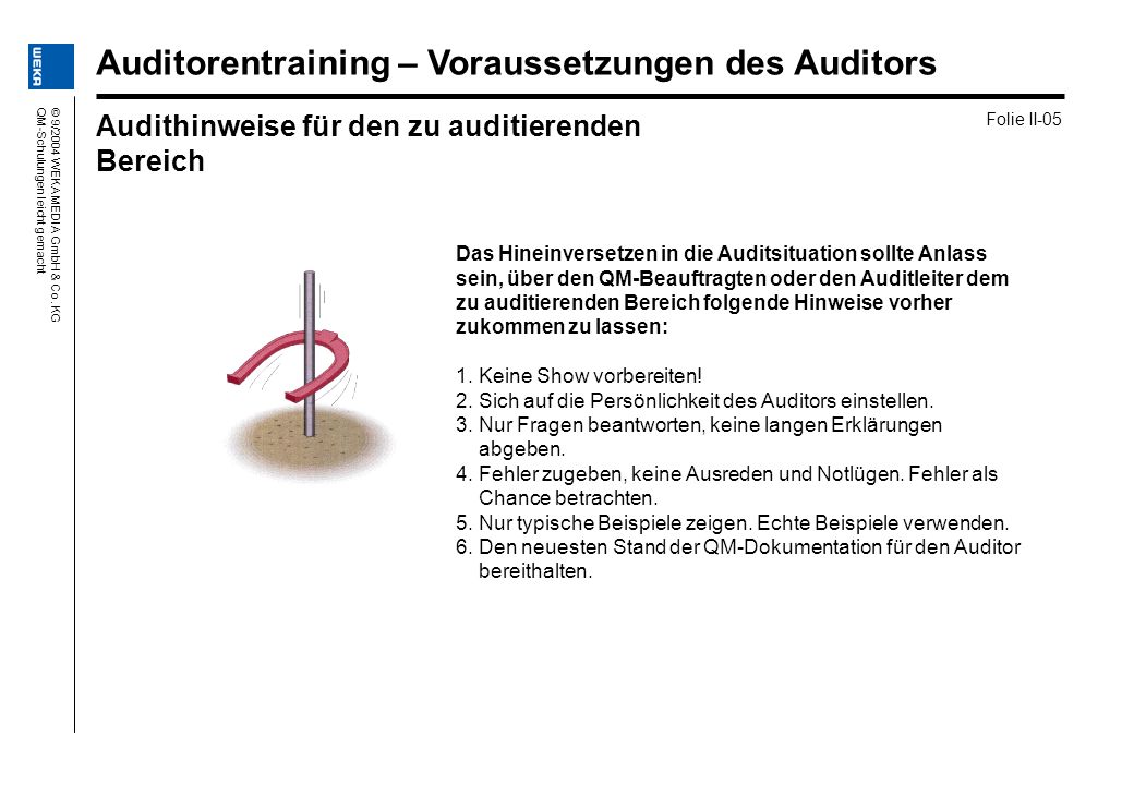 Auditorentraining – Voraussetzungen des Auditors