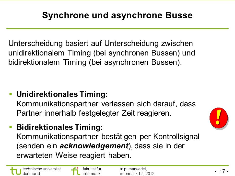 Synchrone und asynchrone Busse