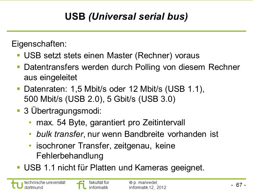 USB (Universal serial bus)