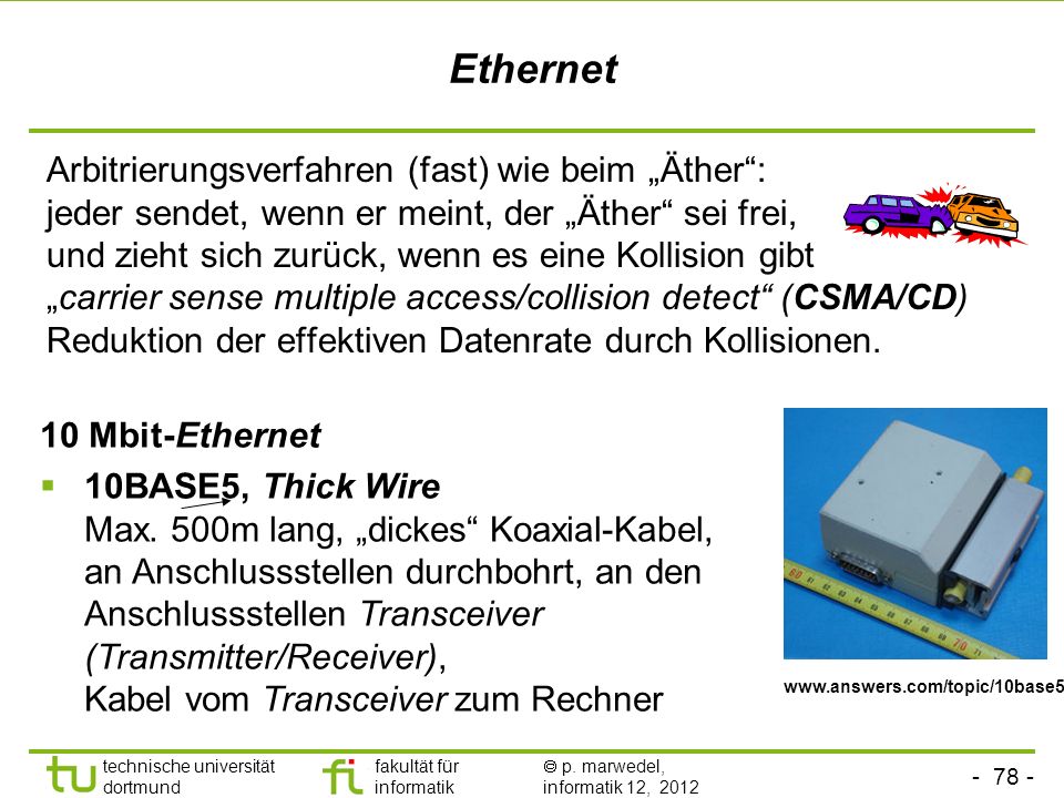 Ethernet Arbitrierungsverfahren (fast) wie beim „Äther :