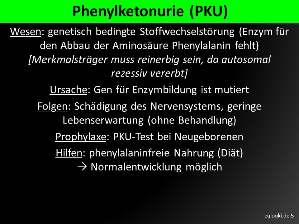Phenylketonurie (PKU)