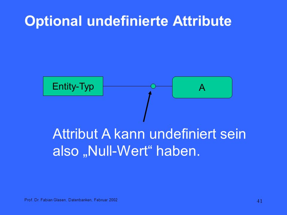 Optional undefinierte Attribute