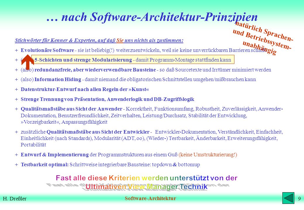 … nach Software-Architektur-Prinzipien