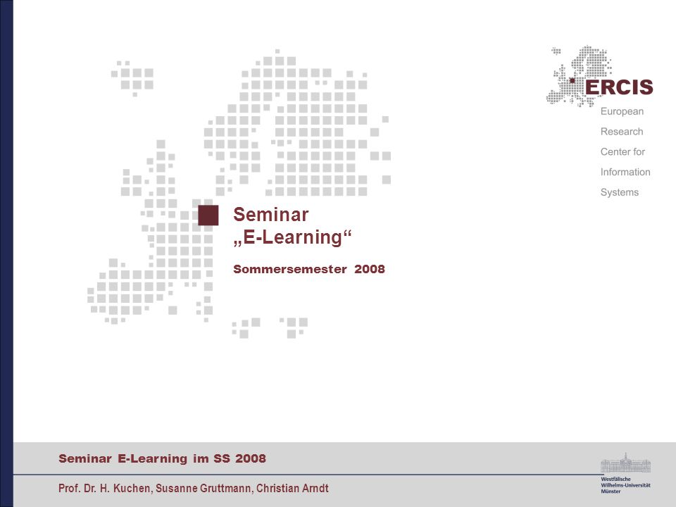 Seminar „E-Learning Sommersemester 2008